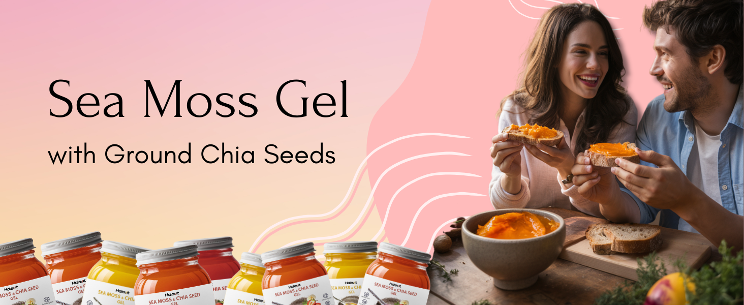 Sea Moss Gel with Ground Chia Seeds, Sea Moss Gel Organic