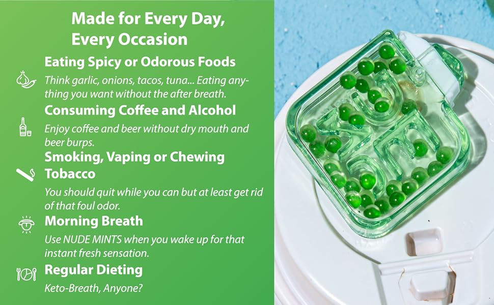 NUDE Breath Mints for Bad Breath Mad Melon Keto