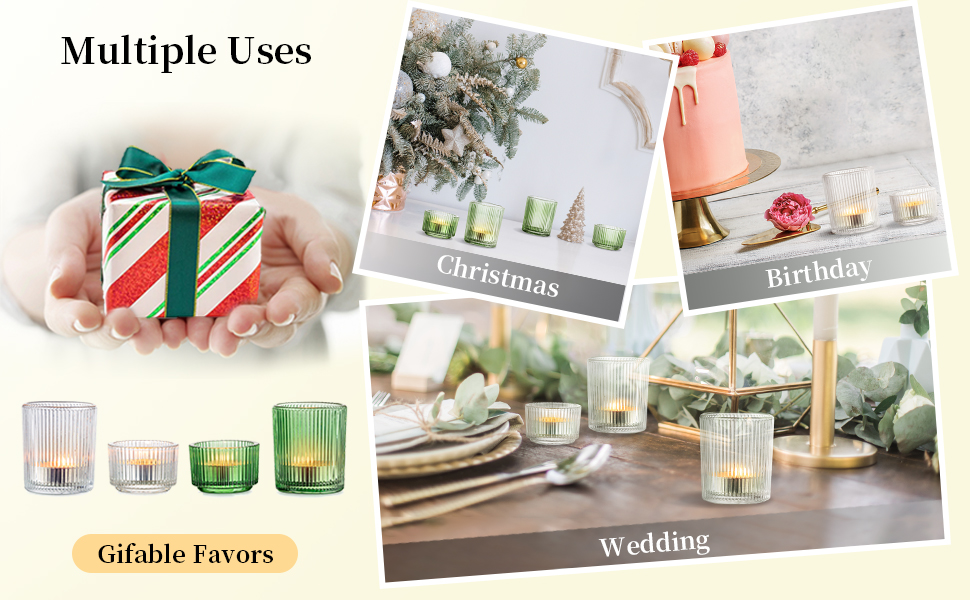 Glass Votive Tealight Candle Holder Glasseam Small Clear