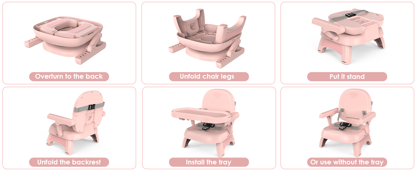 Easy set-up with four simple steps. The tray is removable.