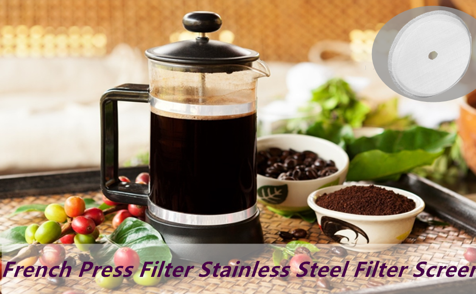 5Pcs 80 Mesh French Press Filter Stainless Steel Filter Screen