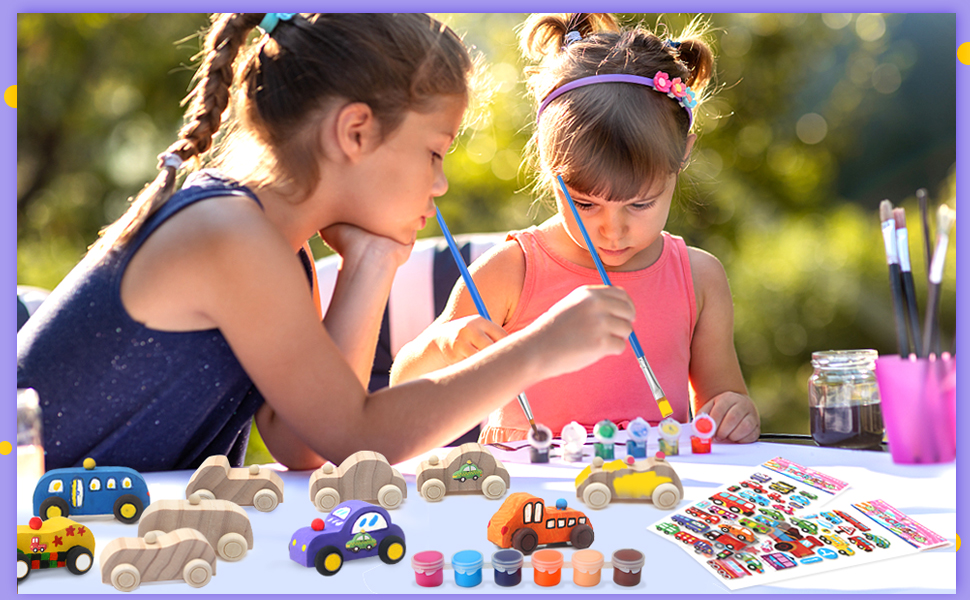 ColCospie Wooden with 18 Pcs Unfinished Wooden