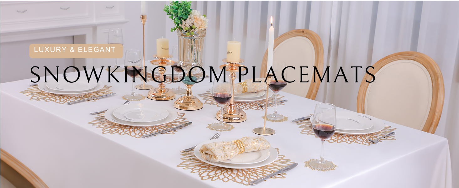 gold round placemats