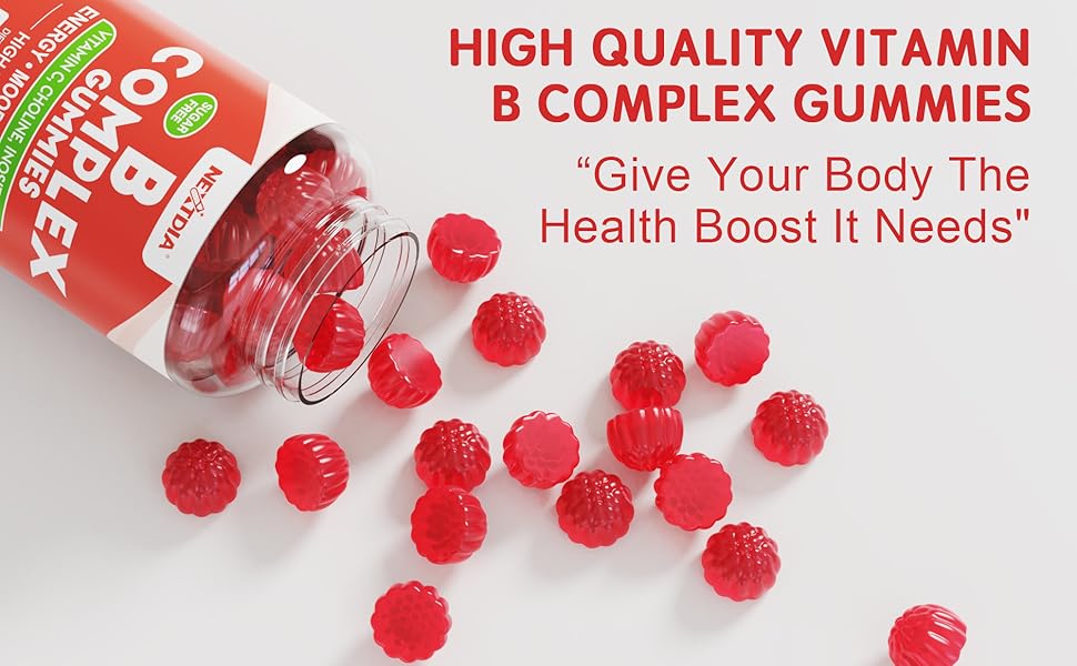 Vitamin B Complex Gummies, Vegan Vitamin B Gummies with