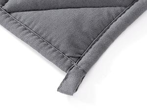 grey  weighted blanket with loops