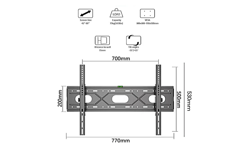 SONY BRAVIA 55型 薄型液晶テレビ壁掛金具セット SONY BRAVIA ソニー ブラビア対応 テレビ 壁掛け金具 55型65型75