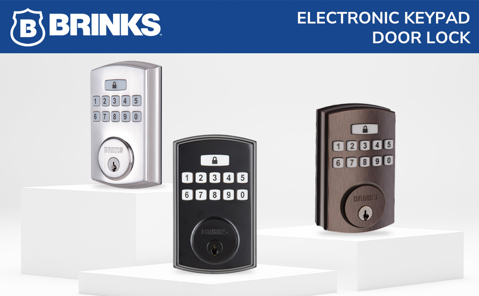 Brinks Electronic Keypad Door Lock, HighSecurity Keyless