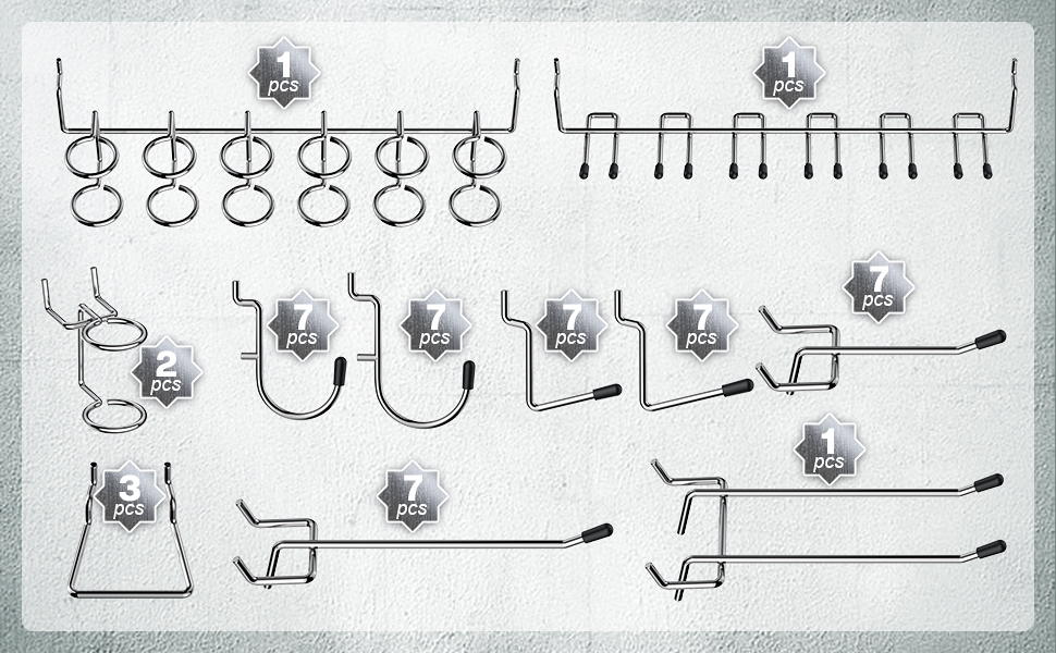 Pegboard Hooks 120PCS,Pegboard Accessories Organizer Kit