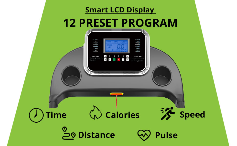 best home use motorized treadmill with 12 preset programs