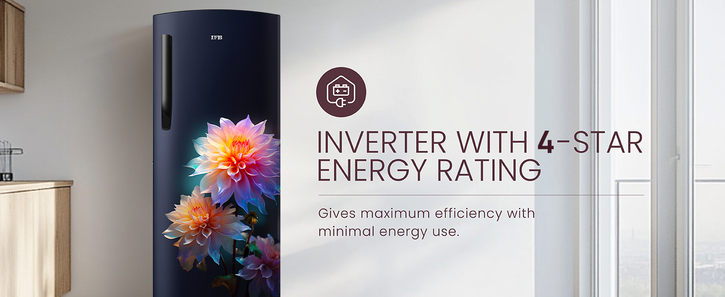 ifb, inverter, fridge with inverter, 4 star energy saving, 197 ltrs, with base drawer