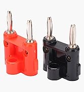 TenNuoDa 5 Set 4 Mm Zweireihiger Bananenstecker Für Instrumente, Vernickelter Bananenstecker-Adap...