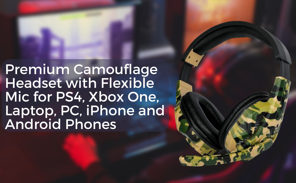 SPN-BFCC Premium Camouflage Headset with Flexible Mic