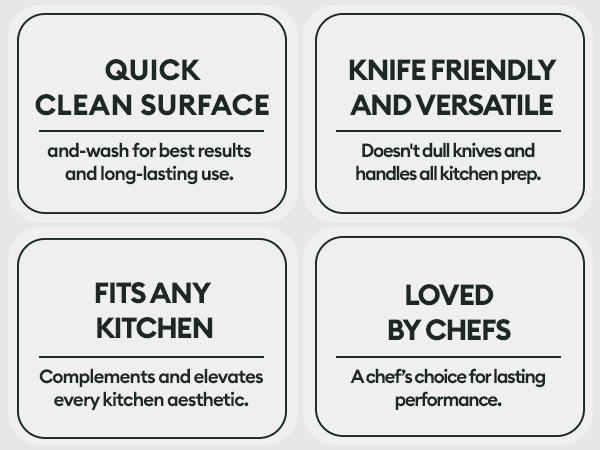 quick clean surface knife friendly fits any kitchen
