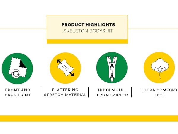 Womens Skeleton Bodysuit - Product Highlights