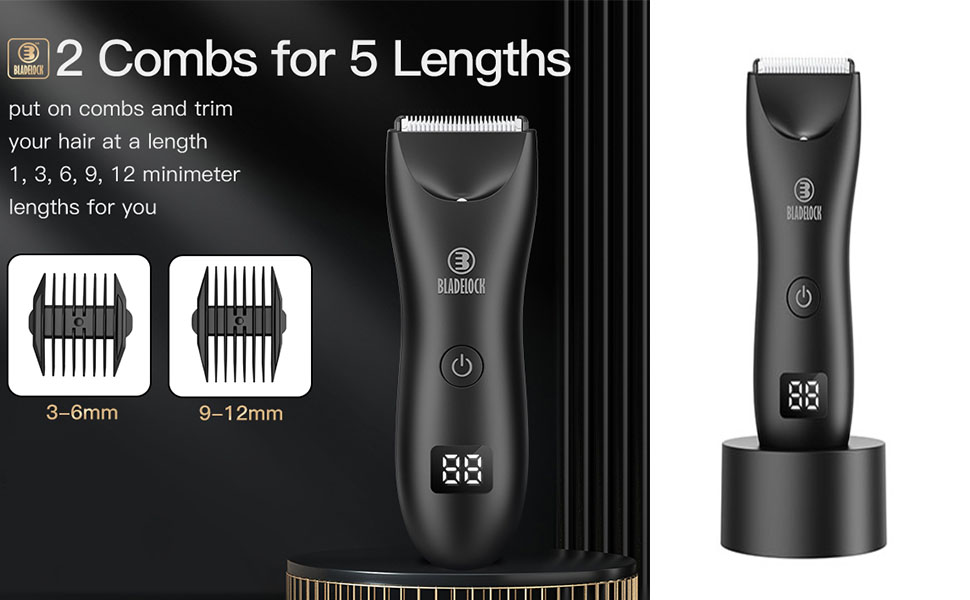 Jiinoo Electric BelowTheBelt Trimmers Built for Men, Groin Body Hair