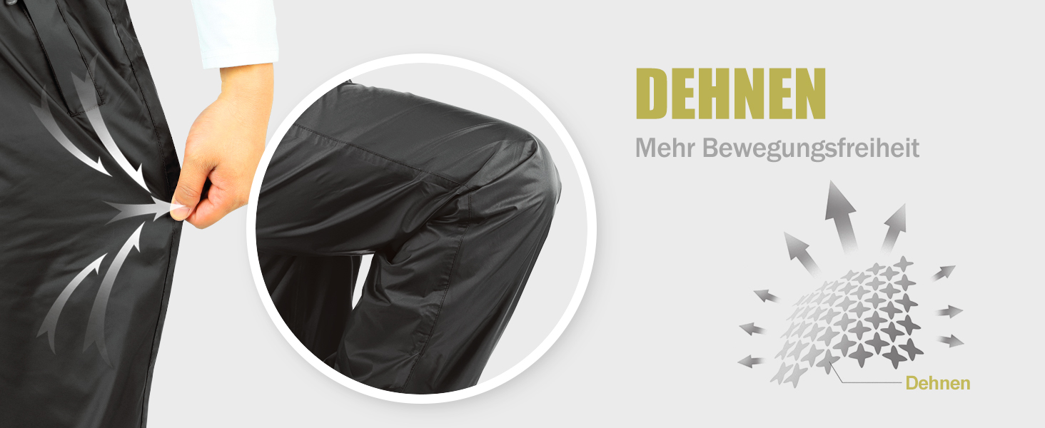 winddicht regenbekleidung überziehen wanderhose leichte sport radfahren golf reflektoren regenhose