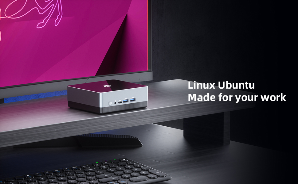 CyberGeek Nano J1 Linux Mini PC, Intel N5095A QuadCore