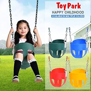 park toys for kids outdoor games for kids 3+ years flexible swing seat heavy duty chain children