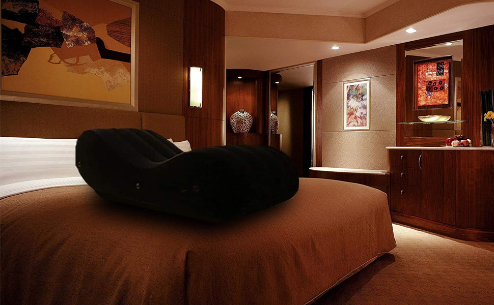 PHASFBJ Inflatable Lounge Chair With Mini Air Pump Power, S Shape Inflatable Sofa, Foldable And Wear-Resistant,Suitable For Outdoor, Travel, Camping, Swimming Pool, Beach,White