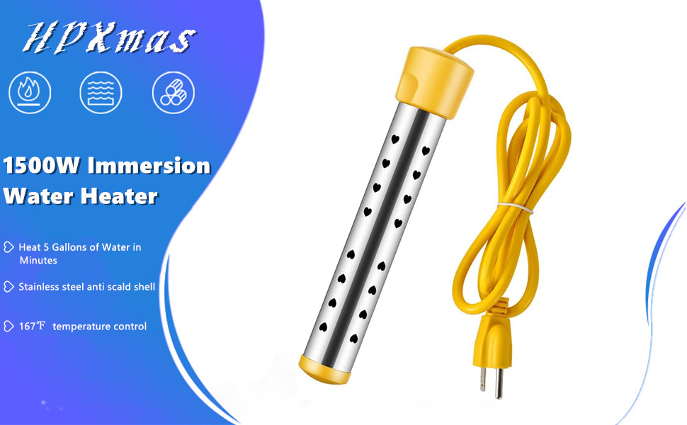 Immersion Water Heater,Submersible Bucket Water Warmer Hot Tub Heaters