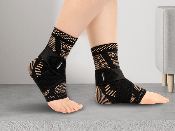 copper ankle brace support for women men ankle brace for sprained ankle ankle compression sleeve