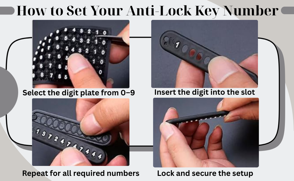 Plastic Number Keyring