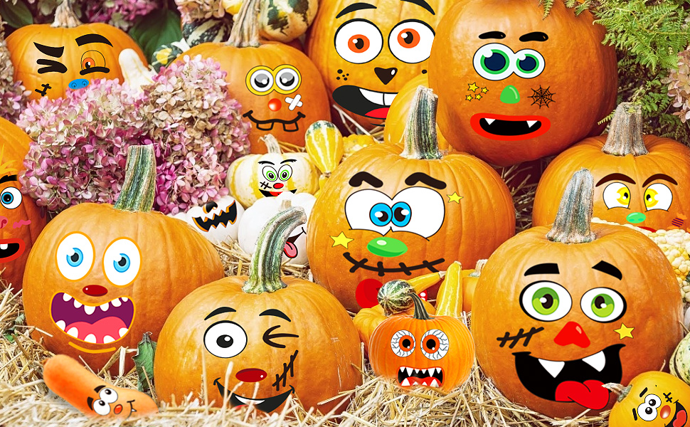 Halloween pumpkin decoration sticker