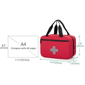 Amazon | CURMIO 救急バッグ 救急箱 (バッグのみ) 赤 | CURMIO