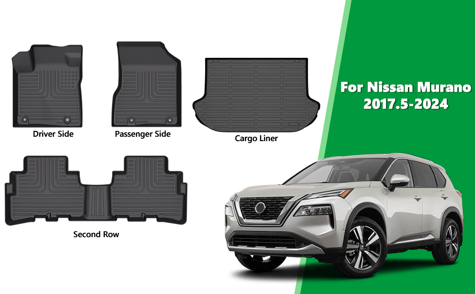 Norandfor Nissan Murano Floor Mats 2017.5 2018 2019 2020