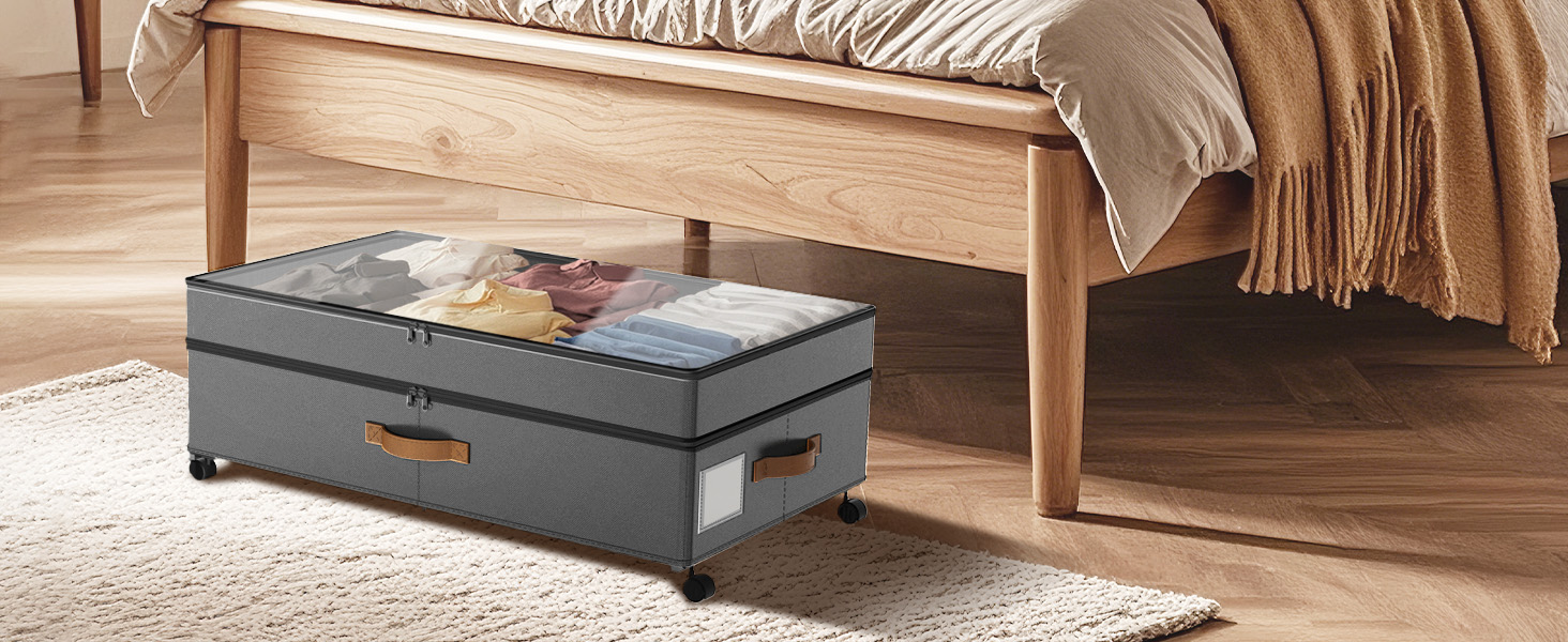rolling under bed storage