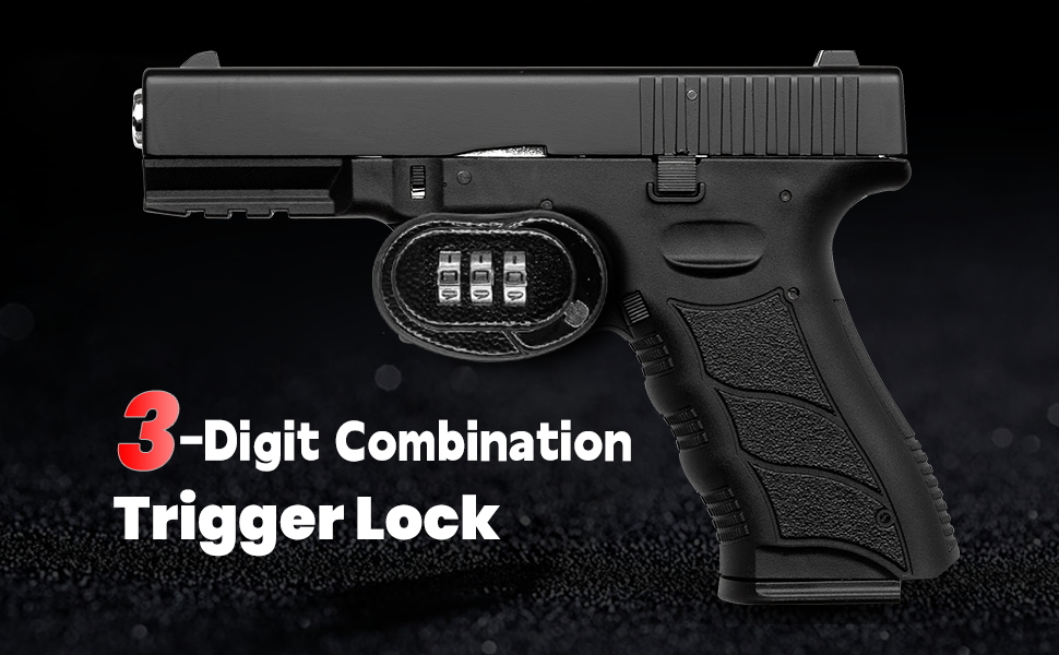 HOLEWOR Trigger Lock, 3 Digit Combination Gun Trigger Lock