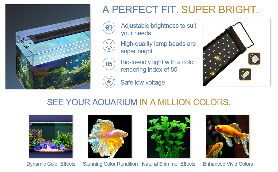 Gamalta Aquarium Light, 14W 24/7 Natural Mode Sunrise