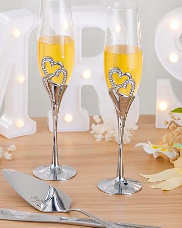Wedding Glasses for Bride and Groom
