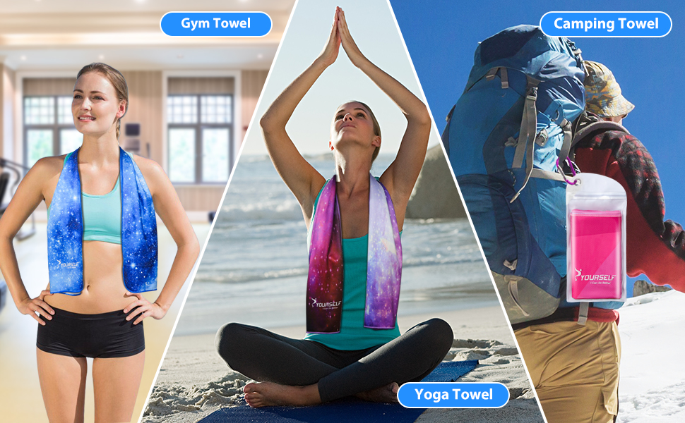 SYOURSELF [4 Pack] Cooling Towels For Hot Weather,Cooling Towels For