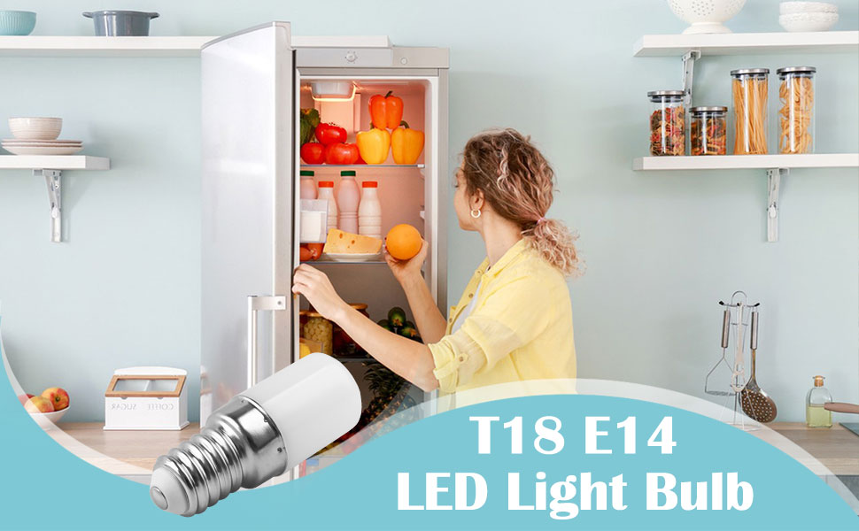 T18 E14 LED Light Bulb Fridge 3W AC 230V, 300LM Warm White 3000K, Non