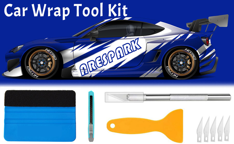 Arespark Vinyl Wrap Install Tools Kits 4PCS, for Car Wrapping Vehicle