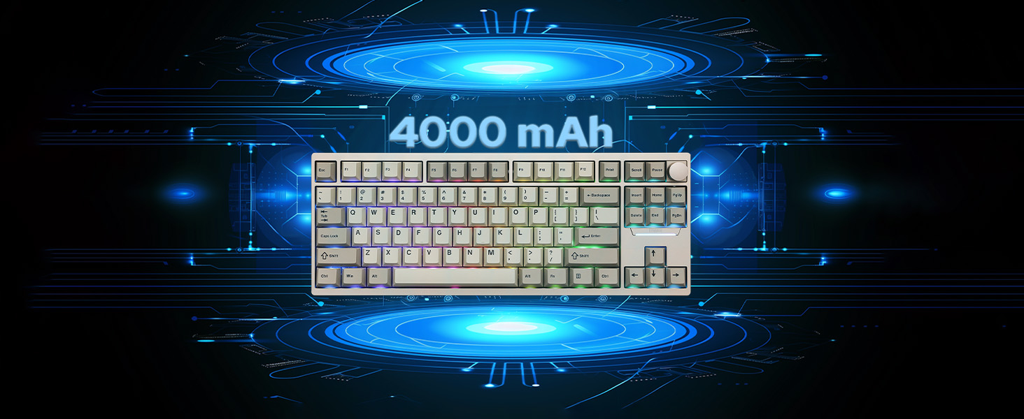 EPOMAKER P87 Wireless Mechanical Keyboard Aluminum QMK/VIA Tri-mode