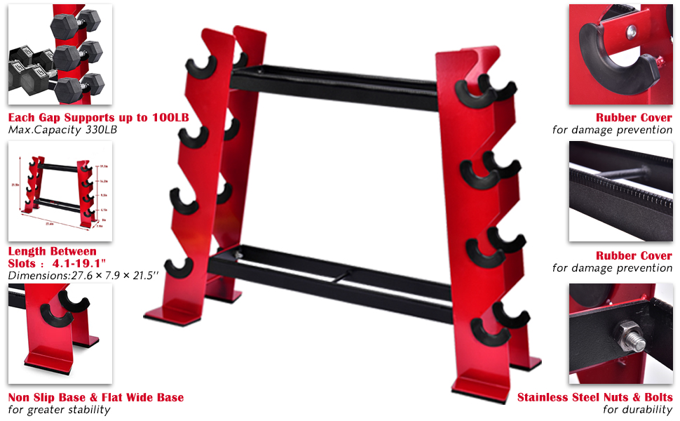 ALABX Dumbbell Rack,Small Dumbbell Storage Rack,Weight Stand with 2