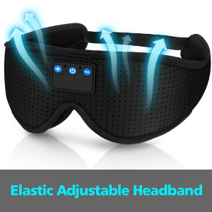 Bluetooth Sleep Mask Headphones,Blackout Sleepathy Sleep Mask Upgraded 3D Contoured Sleep Headphones
