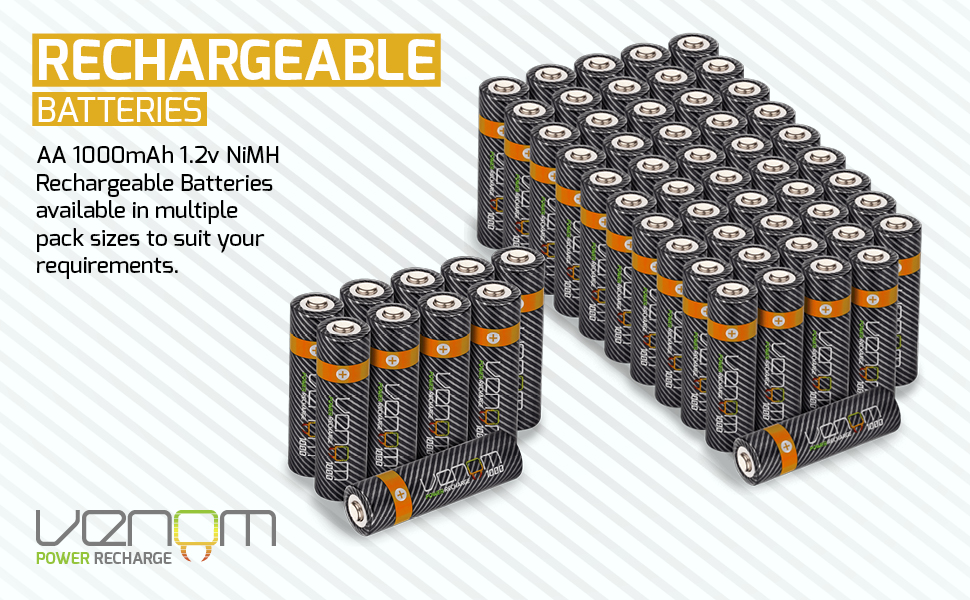 Venom Power Recharge Charging Station plus 10 x AA 1000mAh