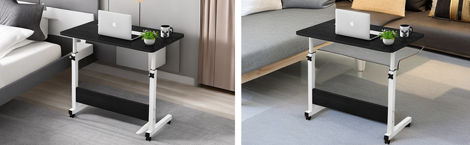 Mesa ajustável dobrável, mesa de cabeceira multifunctional