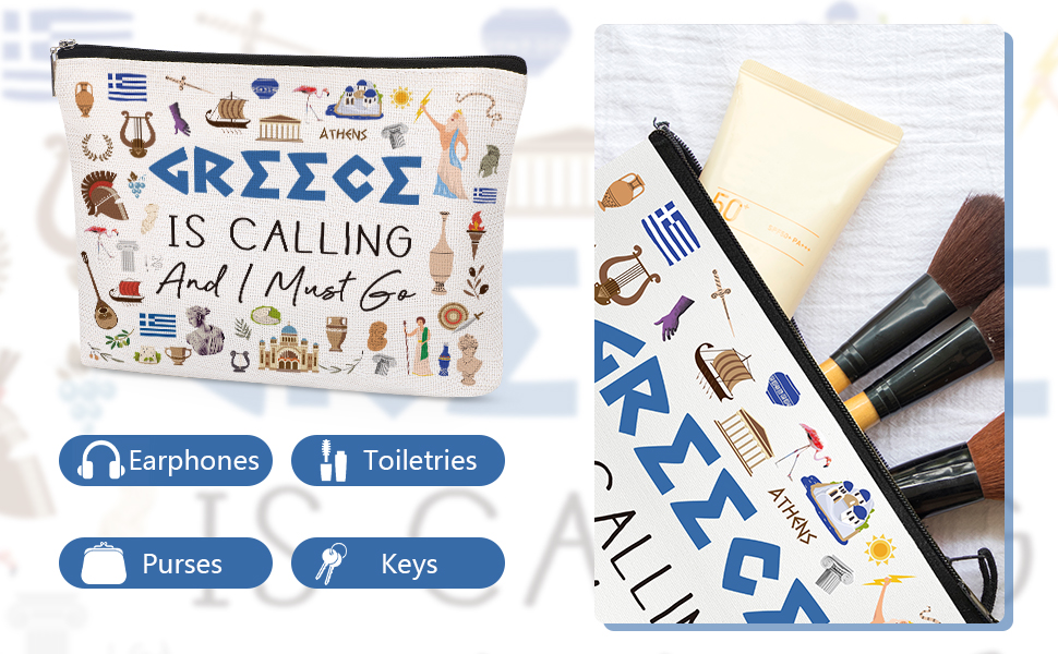 Greece Makeup Bag