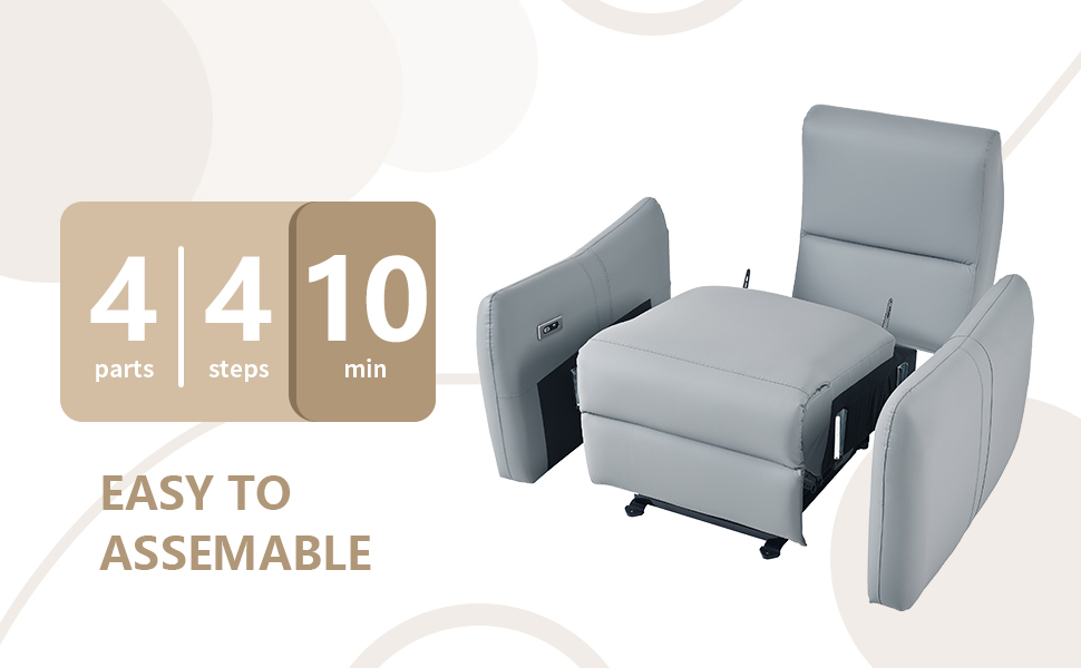 easy-to-assemble recliner