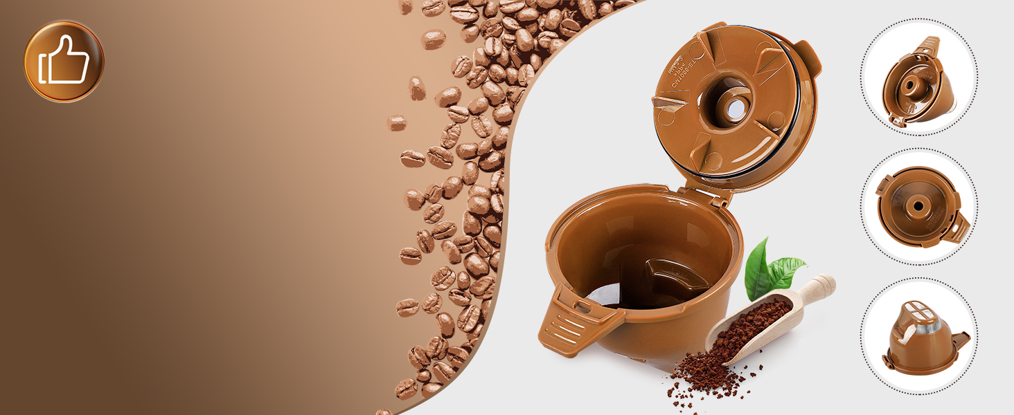 KEEPOW Reusable Single Serve Coffee Filter Coffee Brew