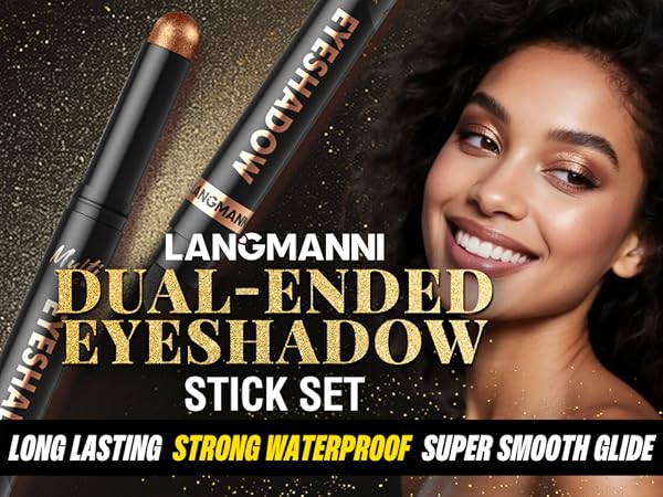 LANGMANNI 8Colors Dual-Ended Eyeshadow Stick Set