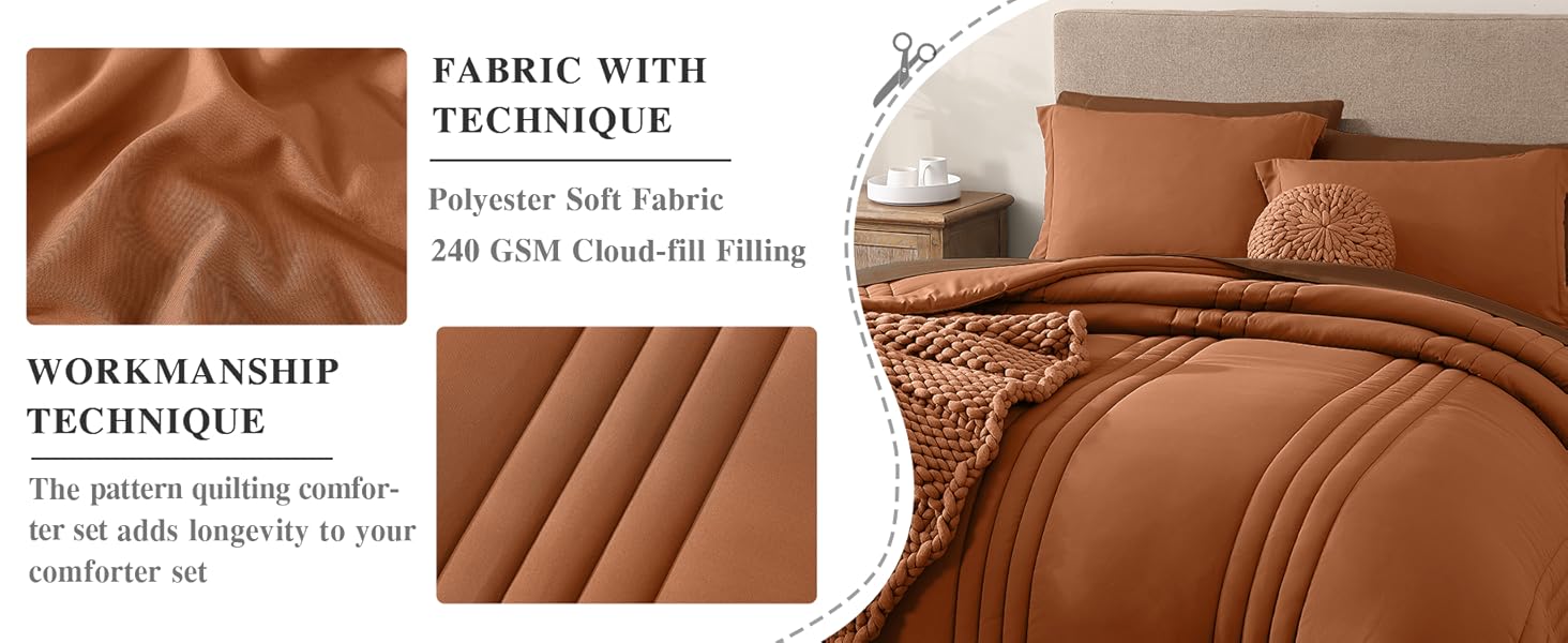 Queen Size Comforter Sets,Queen Bedding Set 7 Pieces