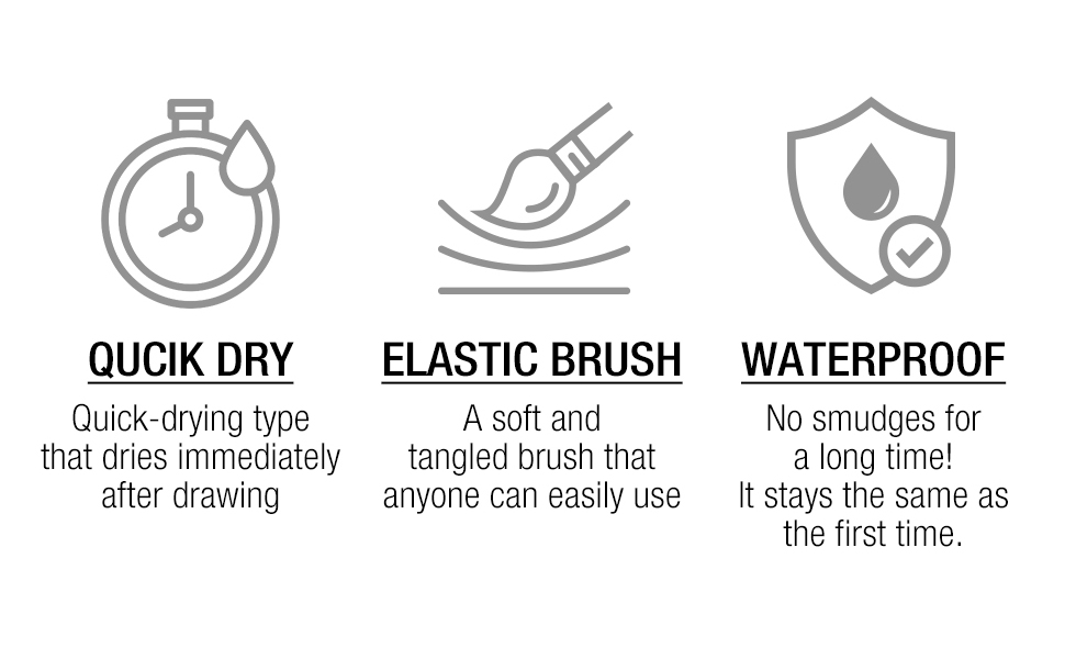 NOON'S UP Flat EyeLiner Waterproof Liquid Eyeliner Pen