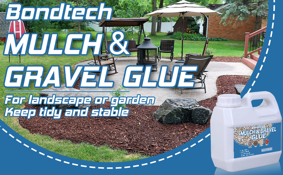 Mulch Glue for Landscaping, Gravel Glue, Rock Glue, Gravel