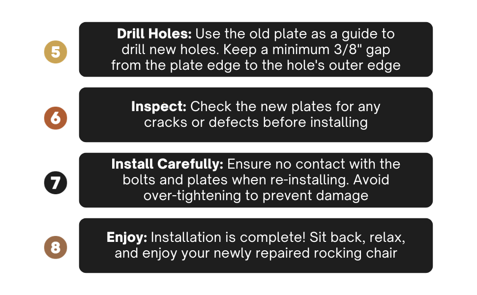 How to install patio outdoor garden rocker spring plate replacement parts