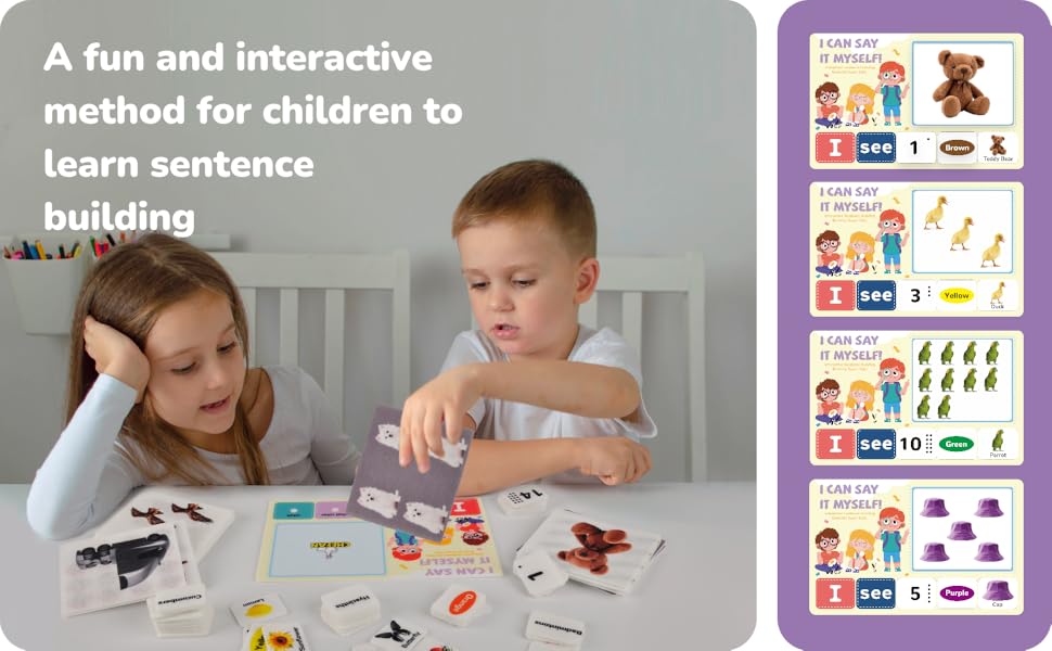 CHEFAN Felt Sentence Building Set for Kids, Sight Word